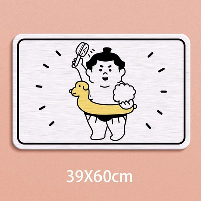 Door Absorbent Quick-Drying Non-Slip Entrance: Avtomobil döşəmə paspasları - gzn-43-bath-sumo-40cm60cm-new-diatom-mud