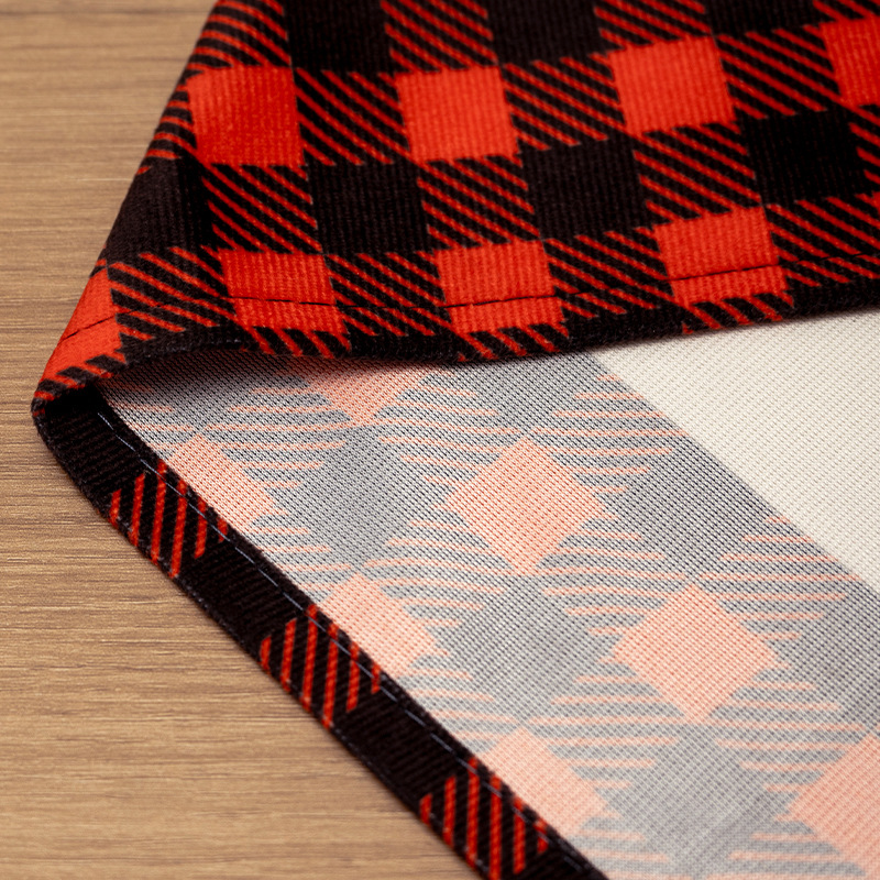 2025 nueva bandera de mesa de Navidad impermeable a prueba de polvo desgaste toallas de mesa atmósfera de Navidad sensación de tela decorativa transfronteriza