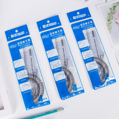 Minimalist Style Measuring Set for Primary and Middle School Students - Student Four-Piece Set with Ruler and Triangular Ruler