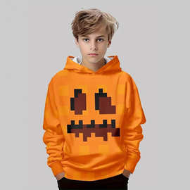 欧美跨境新款我的世界系列童装卫衣男 3D打印Minecraft系列套头衫