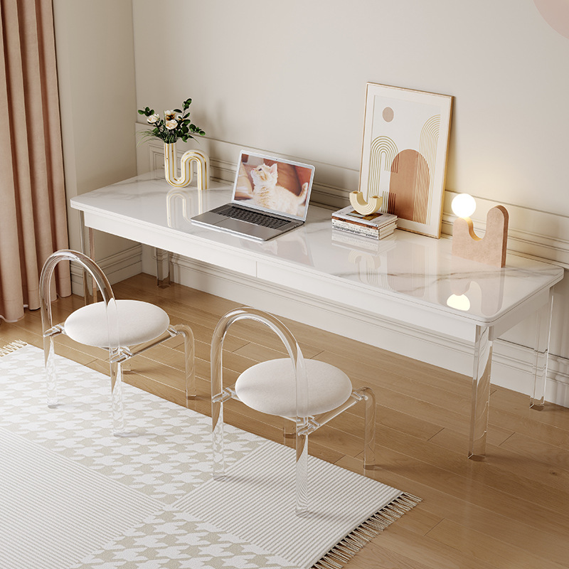 Floating Desk Acrylic Double Granite Simple Home Writing Desk Children Study Desk Bedroom Office Computer Desk