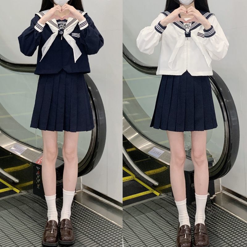 Xingyu Xingyuan Jk Original Genuine Japanese Style Uniform Preppy Style Suit Sailor Suit Long and Short Sleeve Student Basic Style