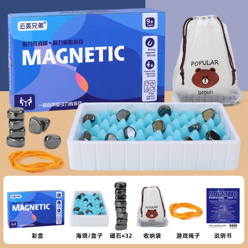 Ajedrez de inducción transfronteriza magnetismo divertido Thunder padres-hijos interacción lógica de batalla magnética enfocada en pisar el pensamiento entrenamiento de juguetes de rompecabezas