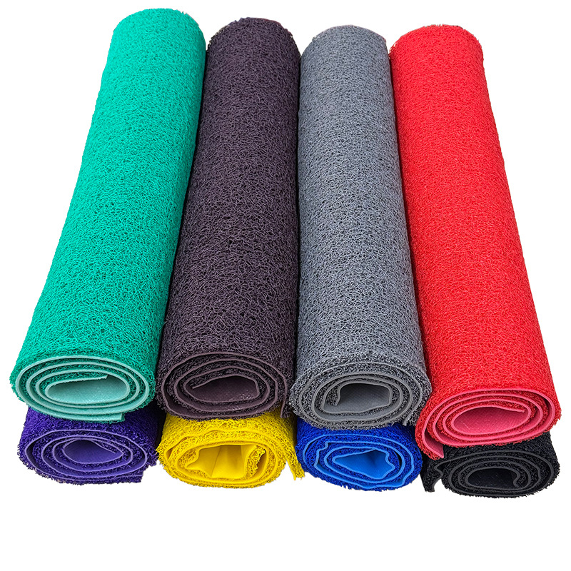 Alfombra de piso de puerta de entrada alfombra de puerta de entrada anillo de alambre de plástico doméstico PVC alfombra de pie bobina recortada alfombra de rotación de filtro