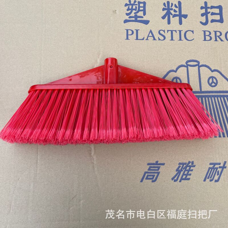 Factory Wholesale Thick Triangular Hard Bristle Single-Head Broom for Home Kitchen, Thickened Broom Suitable for Floors and Toilets Factory Wholesale Thick Triangular Hard Bristle Single-Head Broom for Home Kitchen, Thickened Broom Suitable for Floors and Toilets