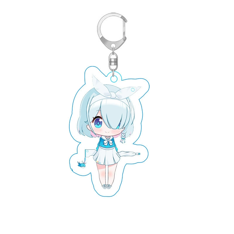 Anime Blue Files Peripheral Keychains Blue Files Acrylic Pendant Animation Keychain