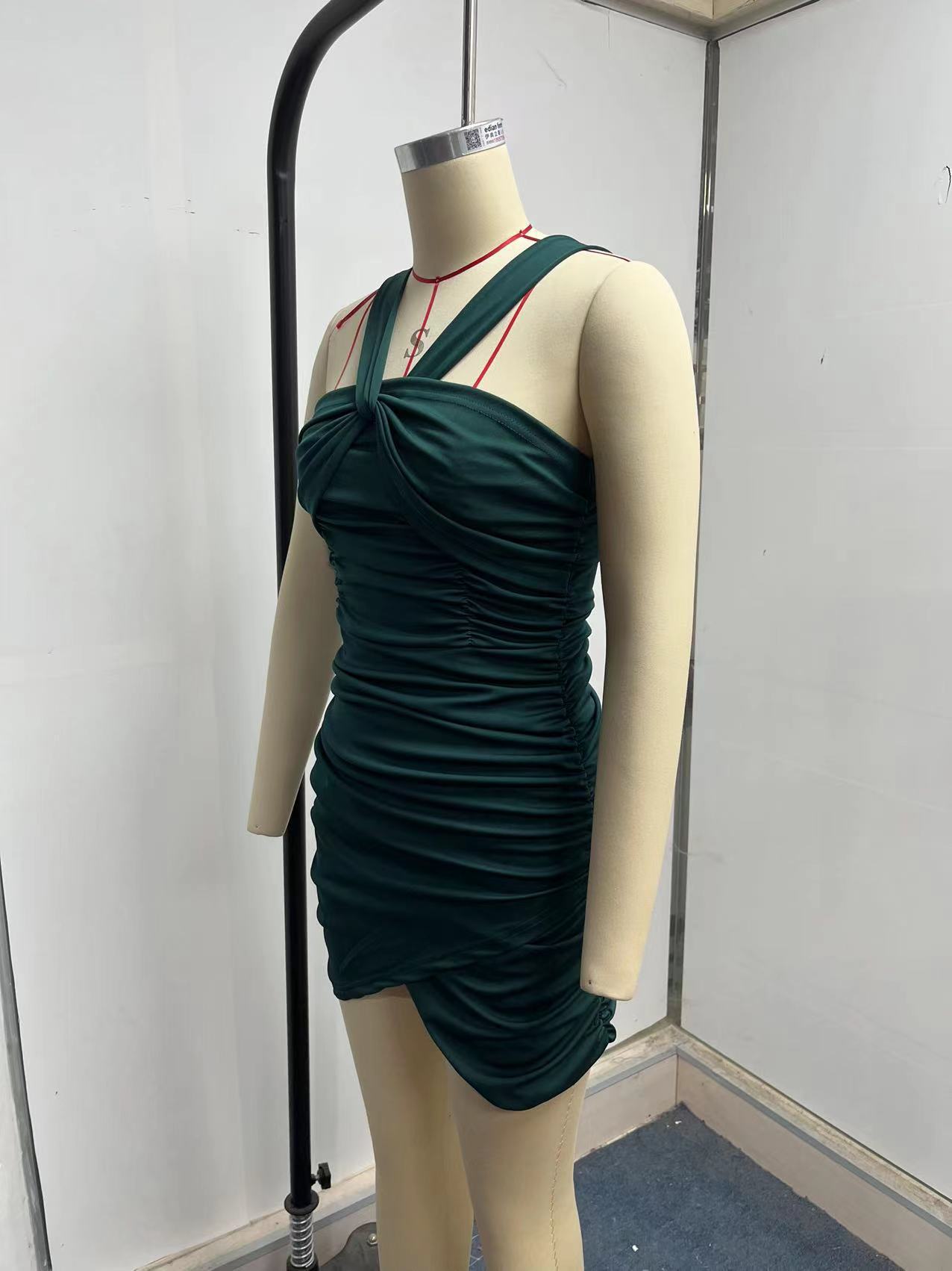 Women Clothing Sexy Dress Summer Sexy Cross Twist Strap Backless Pleated Hip Dress