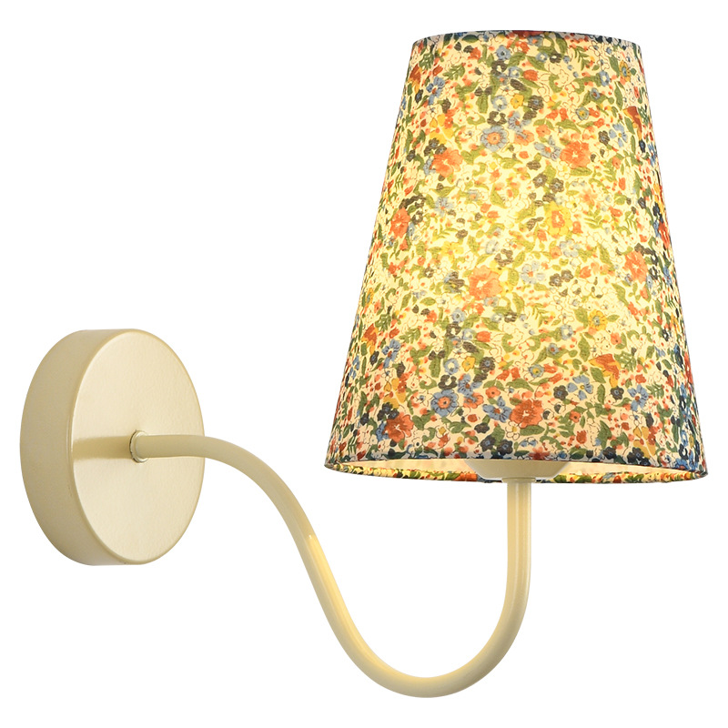 Daguanyuan Lámpara de pared de tela Lámpara de noche de dormitorio Estudio B & B Lámpara de noche led Lámpara de ambiente creativa Lámpara de decoración 521