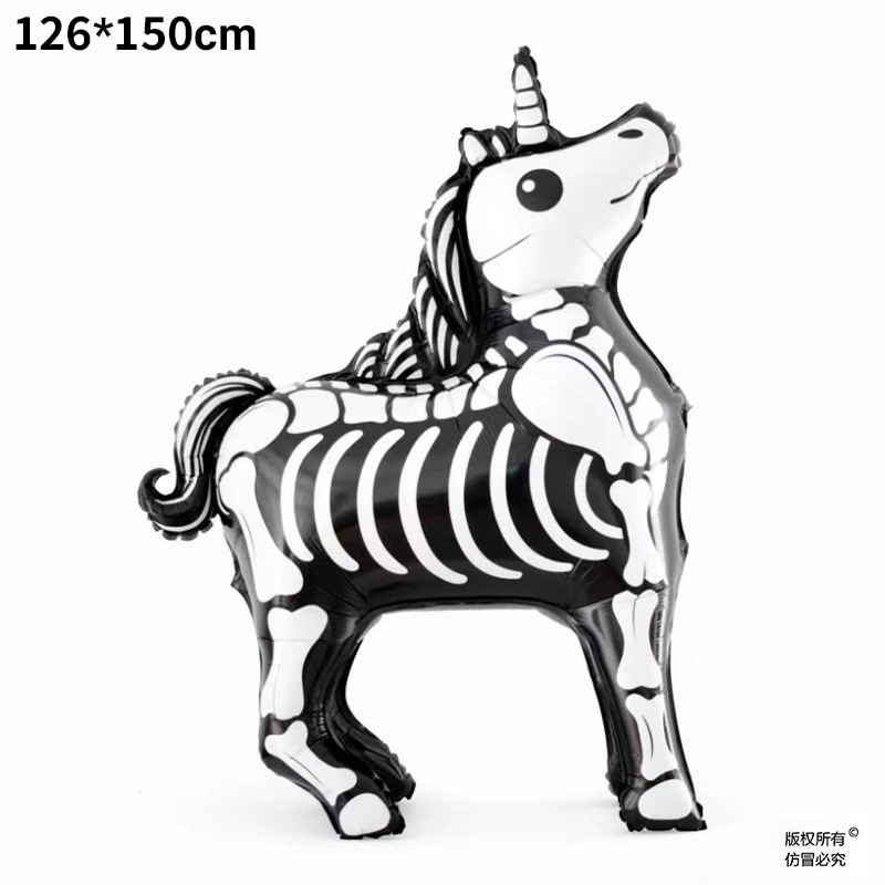 Nuevo globo de Halloween 4D globo tridimensional columna árbol fantasma lápida de bruja puede pararse base globo de película de aluminio