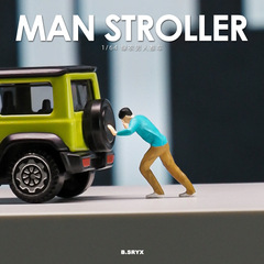 跨境1/64微觀人偶模型仿真人物造型微縮創意立體微攝影道具小人