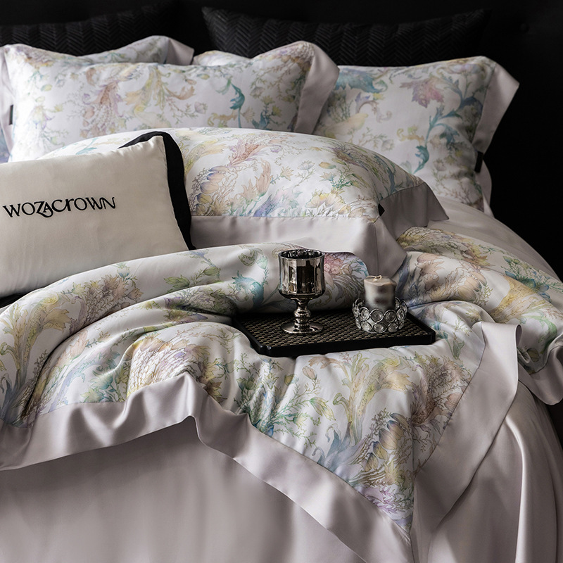 Duvet Cover SetMicrofiber Duvet Cover Cool Refreshing Summer Tencel Four-piece Set For Sleeping Naked, Jade-cooled Duvet Cover, Enjoy Silky Smoothness_voghion.com