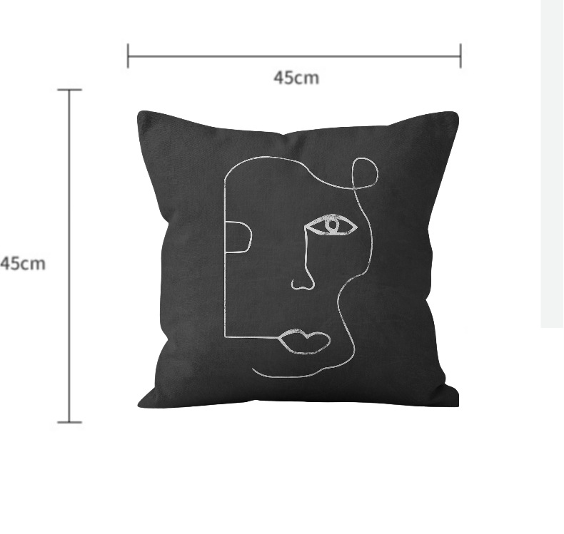 Nordic Style Simple Style Classic Style Color Block Super Short Velvet Pillow Cases display picture 1