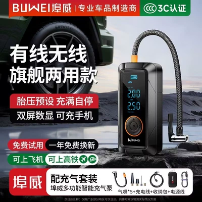 Hava nasosu Pump Portable Inflator Tire - buwei-pl01-dual-purpose-model-eva-bag-chinese-version