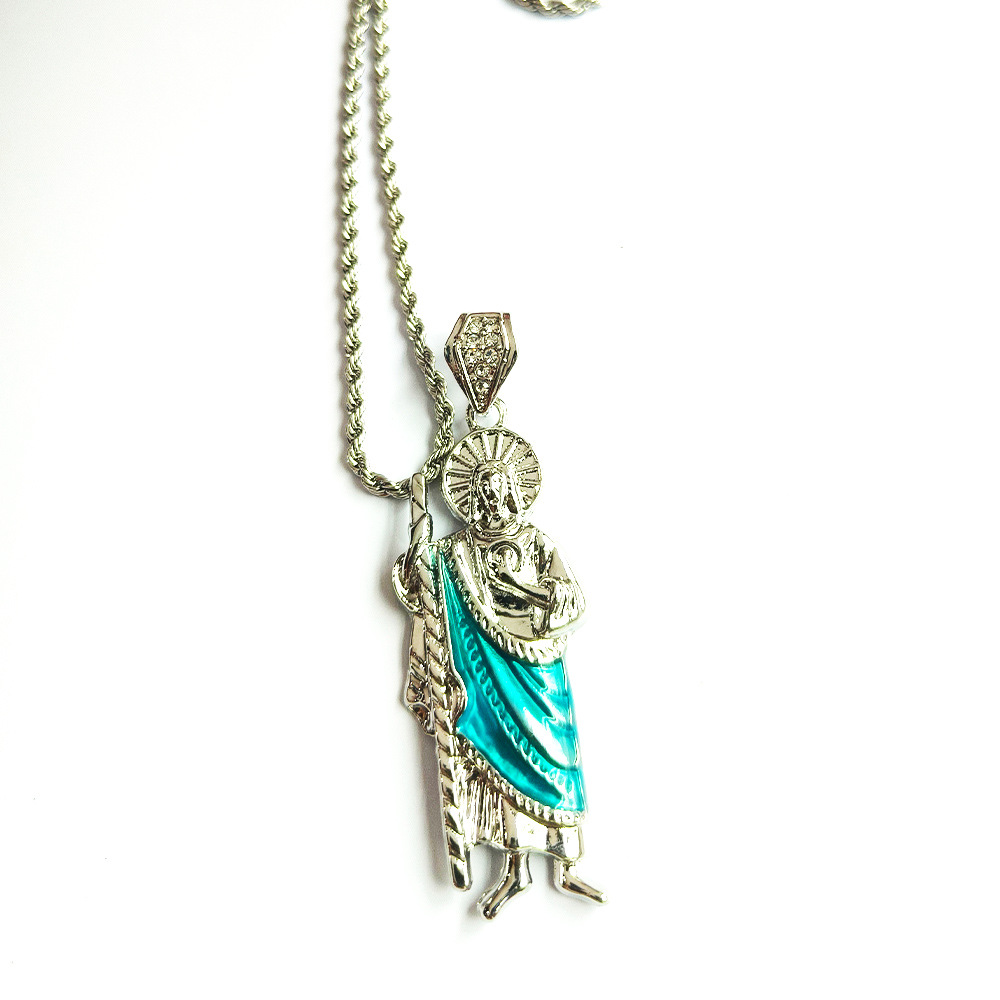 Colgante de goteo clásico transfronterizo padre de San Judas colgante nicho exagerado collar colgante fabricante de joyas