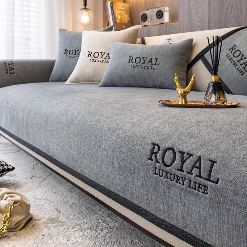 Chenille Sofa Cushion, Universal for All Seasons, Simple and Modern 2025 New Seat Cushion, Non-Slip Cushion Cover, Cloth Towel