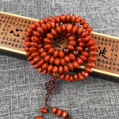 紅色相思豆血菩提子手串紅心菩提手鍊男女情侶本命年轉運佛珠