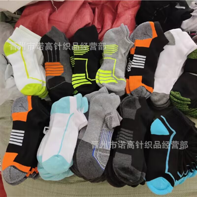 Cross-Border Export Thickened Towel Bottom Boat Socks Inventory Assorted Colors Individually Packaged Men's and Women's Short Socks Outdoor Sports Socks Cross-Border Export Thickened Towel Bottom Boat Socks Inventory Assorted Colors Individually Packaged Men's and Women's Short Socks Outdoor Sports Socks