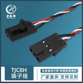 2.54mm间距公对公带扣杜邦端子线 2pin公对母连接线 1007线材加工