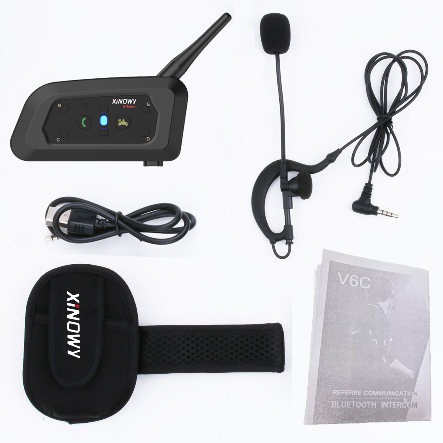 Xinowyv6Cpro Football Referee Intercom Headset Football Intercom Outdoor Intercom Badminton Sports Intercom