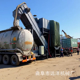 集装箱卸灰机 铁路散灰卸料机履带移动式集装箱卸灰机