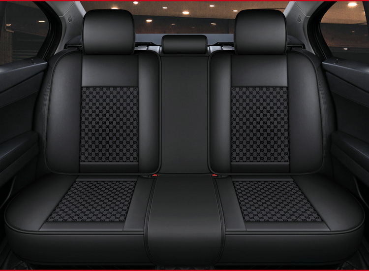 Manufacturer Wholesale Car Seat Covers, Full Coverage, Cool Leather and Linen Combination, Universal for All Seasons, Seat Cushion Covers for Small Cars with Five Seats