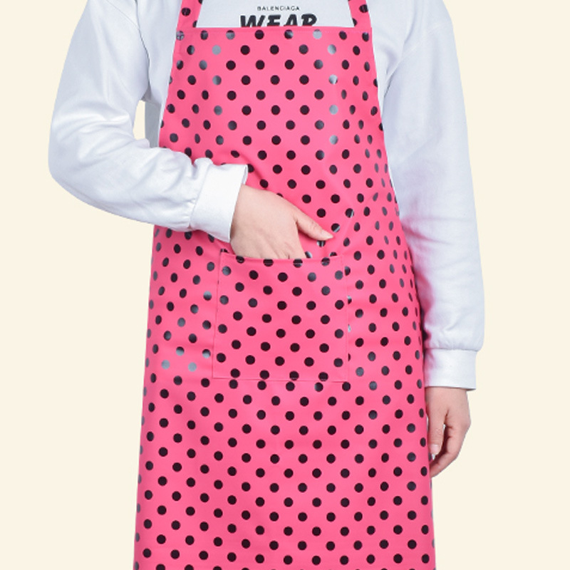 Light-diffusing thick leather apron women's waterproof, oilproof, stainproof kitchen restaurant cafeteria factory aquaculture apron