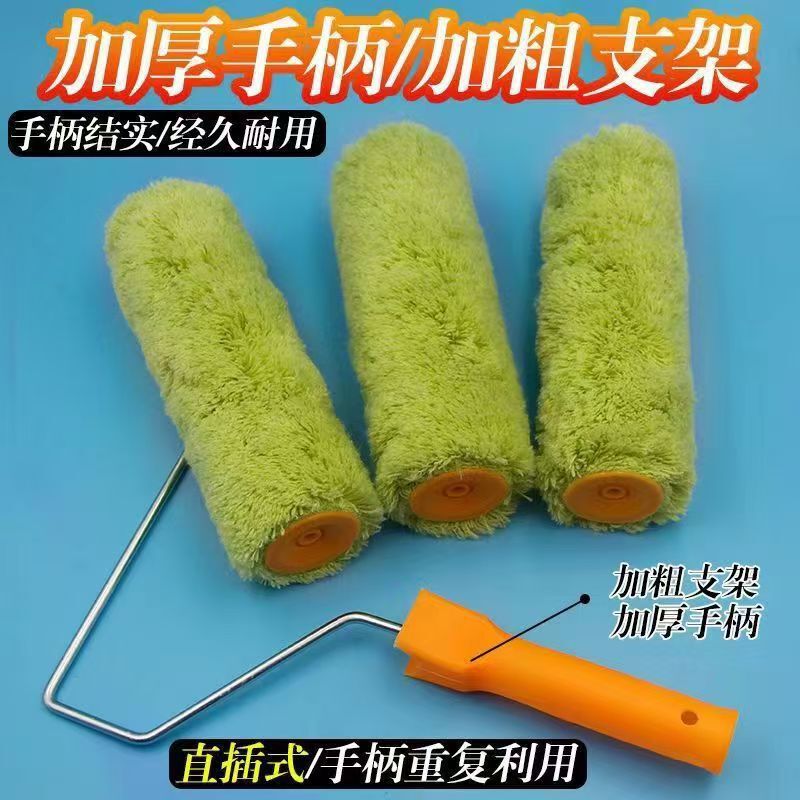 工場直販の粗毛長毛綿糸ローラーブラシ、死角なし、吸漆量大、セメントモルタル、糸くずの出ないラテックスペイント|undefined