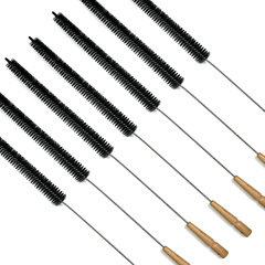 Amazon product selection 304 stainless steel nylon bristle electrical brush washing machine kitchen pipe cleaning brush water pipe brush