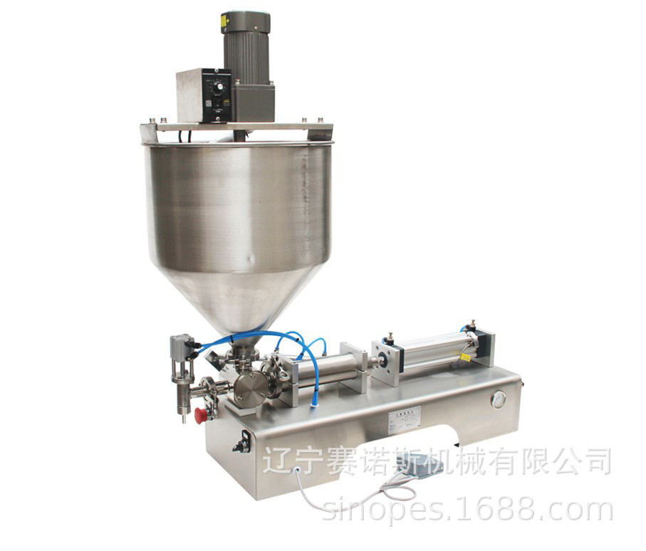 正品赛诺斯半自动火锅底料酱料灌装机 搅拌辣椒酱灌装机小酱料灌