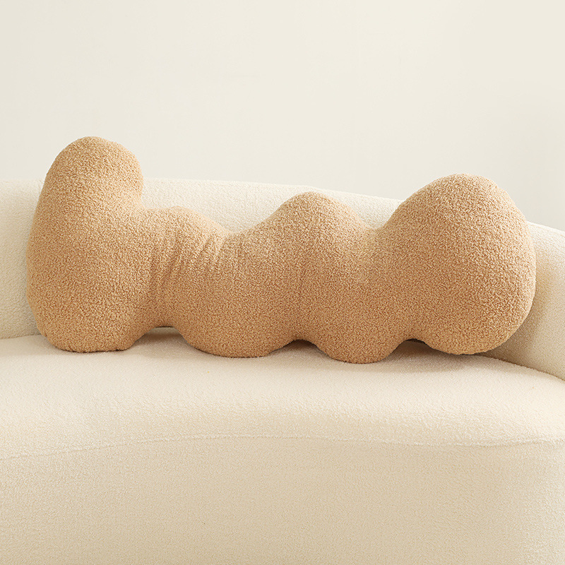 Nuevo estilo simple almohada de peluche floral almohada de peluche nudo donut almohada de cama almohada de cojín grande almohada al por mayor
