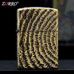 正規品zorroゾロ黄銅希望の光灯油ライター手彫作旧個性創意メーカー卸