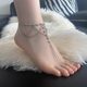 Exotic Retro National Style Multi-layer Tassel Anklet Women's Chain Elegant Elegant Fairy Style Palace Ethnic Instep Chain