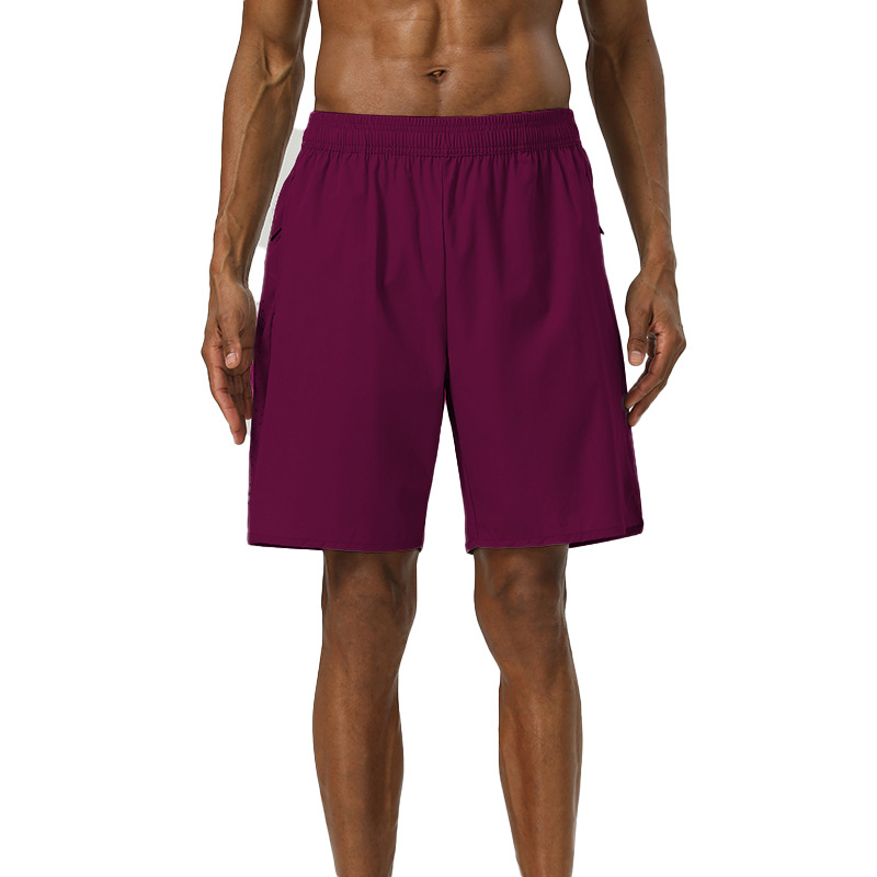 Pantalones cortos de entrenamiento de secado rápido, pantalones deportivos casuales elásticos para hombre, pantalones cortos transpirables de secado rápido para maratón para hombre