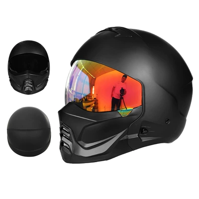 Motosiklet kaskı (dəbilqə), Helmet for Men and Women - 856-yahei-third-generation-colorful-mirror-m55-56