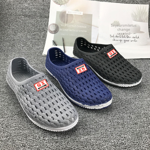 2019 Summer New PVC Unisex Bird's Nest Cap Toe Hole Breathable Home Leisure Beach Shoes Slippers