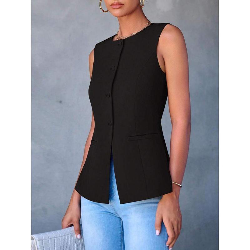 T6946 Dropshipping Aliexpress Amazon Cross-Border New Women's Summer Suit Vest Top Formal Business