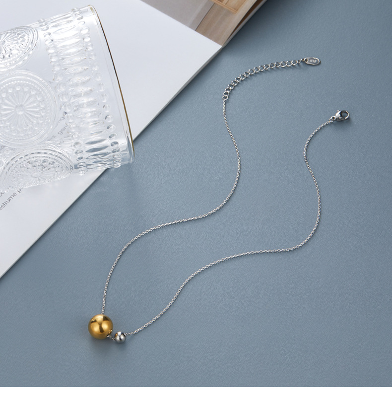 Simple Style Geometric Titanium Steel Plating Necklace