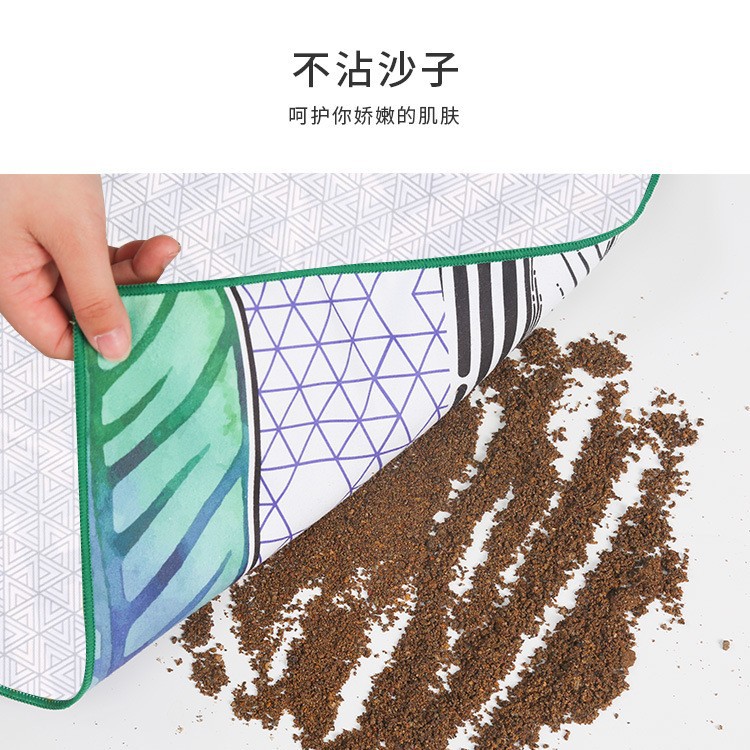 Shengchun Toalla de playa de terciopelo de doble cara absorbente Toalla de secado rápido Comercio exterior Toalla de baño de microfibra cambiable de impresión digital transfronteriza