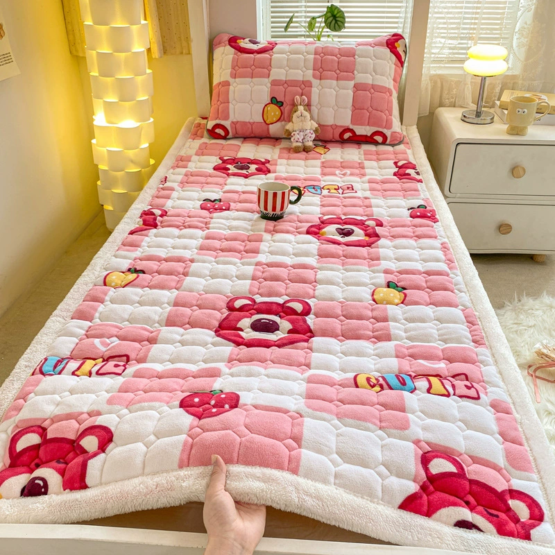 Молочный бархатный матрас типа A теплый хлопковый мягкий коврик для студенческого общежития