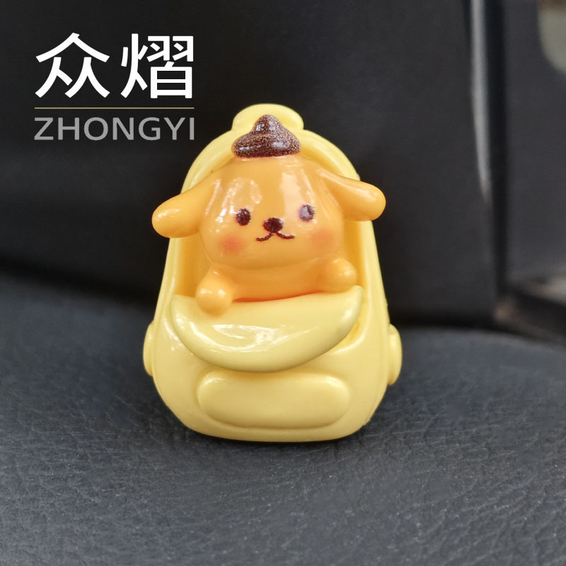 微景观创意三丽鸥书包装饰品卡通公仔配件迷你桌面树脂小摆件可爱|undefined