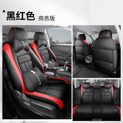 Car Seat Cushion, Full Leather – Modelə uyğun (Original) oturacaq örtükləri - black-and-red-business-edition-please-specify-the-vehicle-model-and-configuration-in-the-order-notes