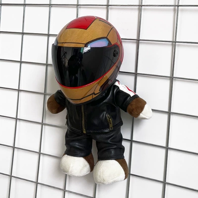 Motosiklet dəbilqələri | Machine Repair Motorcycle Tail - height-28cm-black-bearm-iron-man-upgraded-internal-buckle