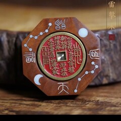 天然の雷の木のペンダントナツメの木のペンダントは銀の装飾品を象眼します。