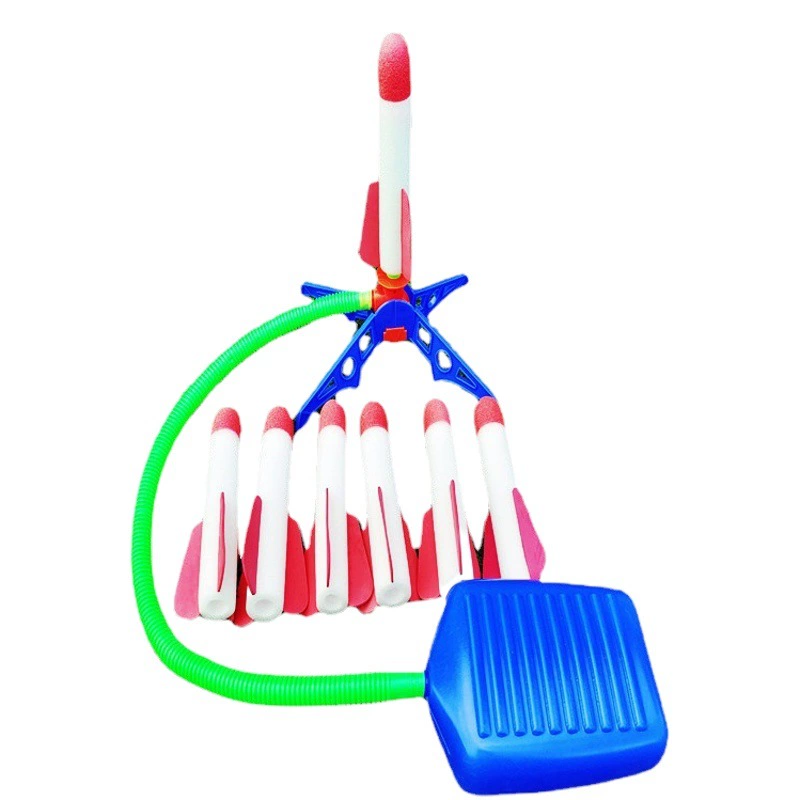 Детская ножная ракетная пусковая установка Игрушка светящаяся Летающая пушка Наружная пусковая установка для мальчиков и девочек