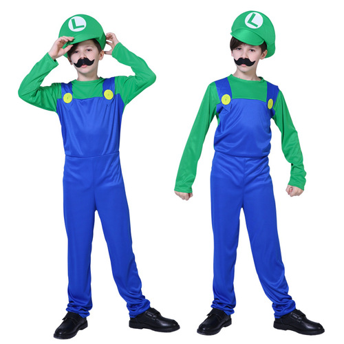 Halloween Mary costume anime cosplay costume Mario suit theme dance performance costume