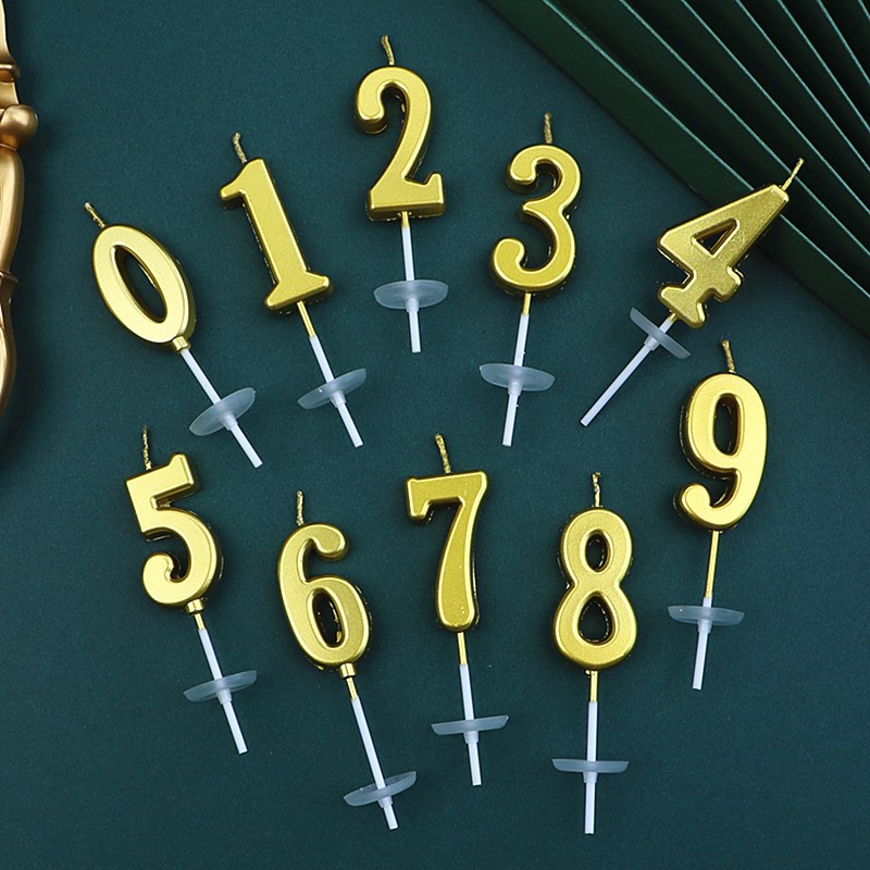 50 velas digitales de oro para el pastel de cumpleaños en caja independiente plata curva decoración de mesa de postres
