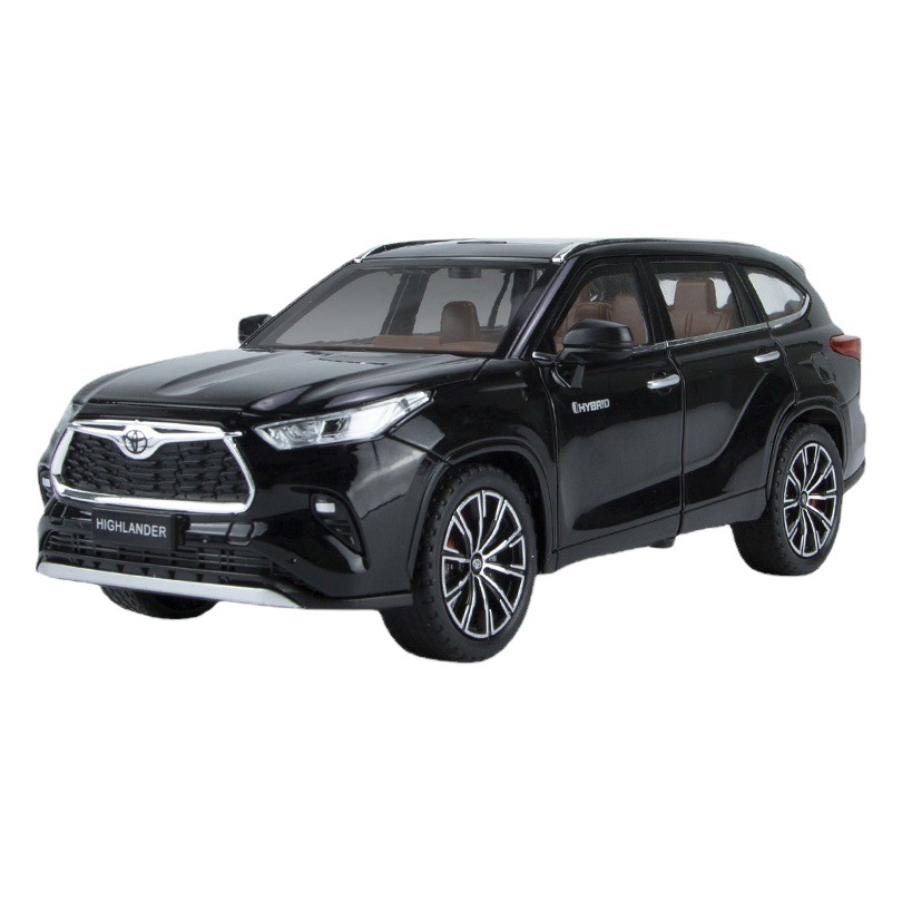 1:24 Highlander SUV aleación modelo tire de sonido y luz puede abrir la puerta simulación fuera de carretera coche modelo niño regalo