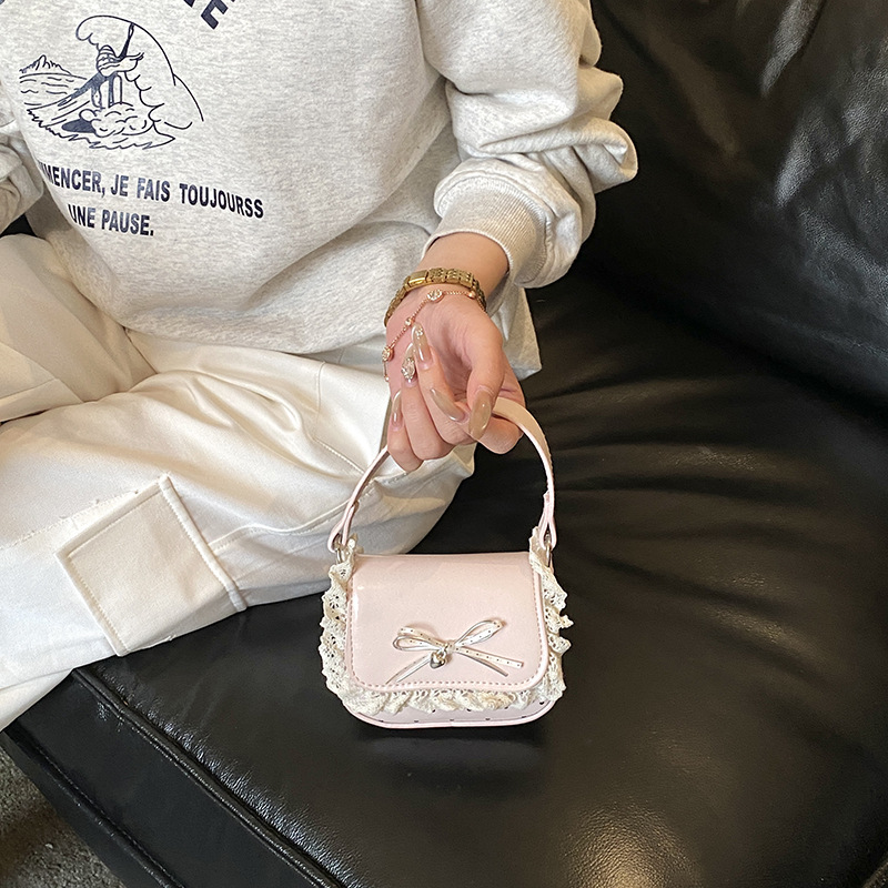 Dolce y lindo arco de niña bolso de encaje de alto valor facial bolso de bebé bolso de comercio exterior bolso de niños