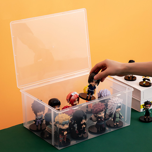 LEGO toy desktop storage box transparent plastic blind box storage rack bubble Mart figure display
