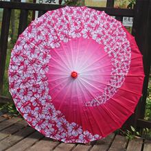 装饰旋转樱花舞蹈伞绸布伞花伞旗袍走秀工艺伞油纸伞道具伞伞动伞